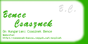 bence csasznek business card